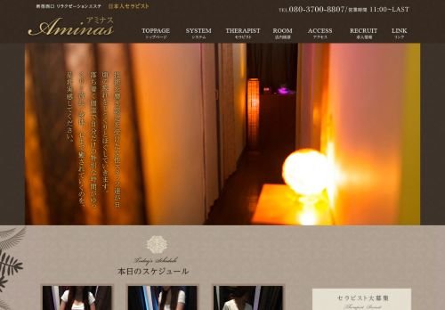 Aminas アミナスの公式ホームページ