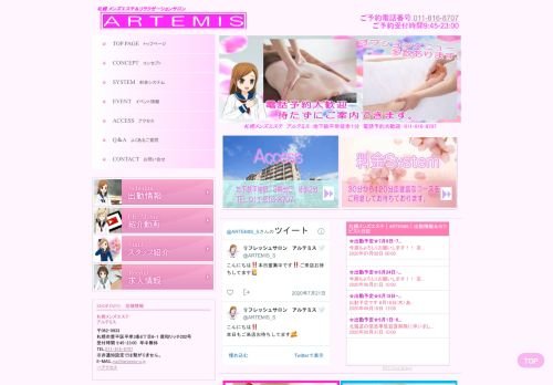 アルテミスの公式ホームページ